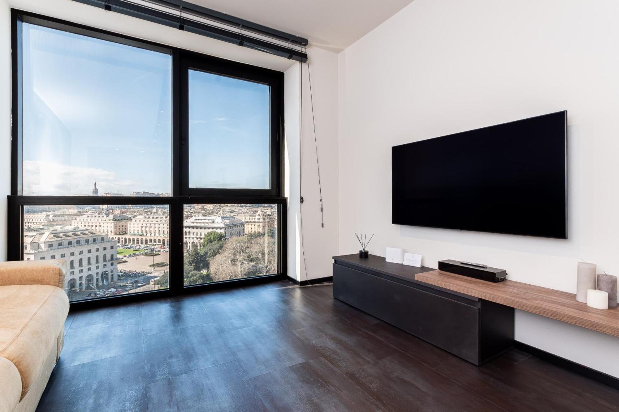 Free Parking In Luxury With View - Steps To Brignole Train Station Apartment Genoa